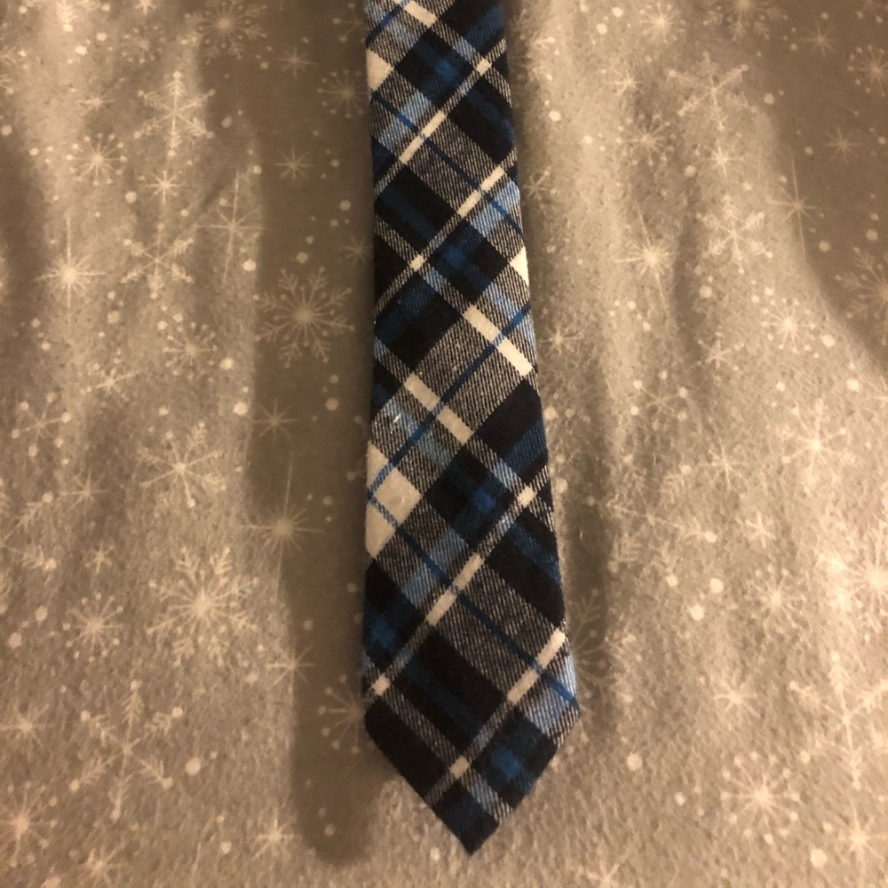 Christmas Blue Plaid Men’s Tie